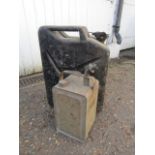 Vintage Esso oil can and metal jerry can