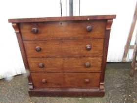 A veneered Scottish chest of drawers