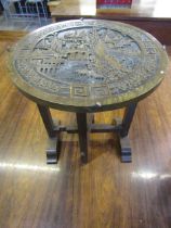 Small folding carved table