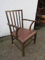 Oak carver chair made by G.T Rackstraw & Co
