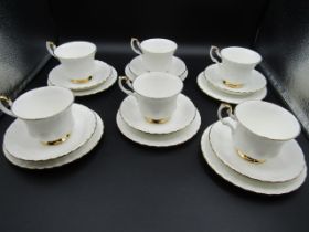 Royal Albert 'Val D'or' 6 x trio's  very good condition