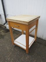 Kitchen trolley/butchers block with drawer