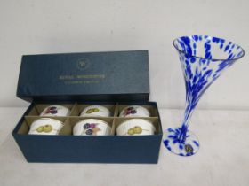 Royal Worcester boxed ramekins and Langham glass stemmed glass