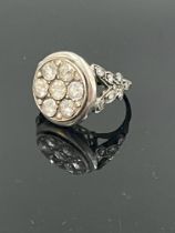 Georgian 4.25ct diamond pie crust ring size U