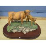 Aynsley Mastercraft hand painted Highland cattle figurine