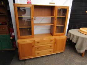 Ercol blonde dresser/display cabinet