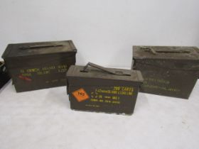 3 army ammunition boxes