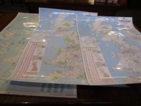 3 laminated maps of England