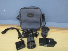 Praktica camera with lenses etc