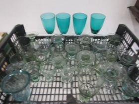 A crate of 32 drinking glasses