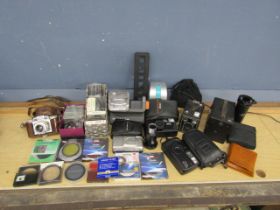 Vintage cameras and filters etc