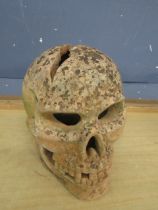 Terracotta cranium (for garden lights)