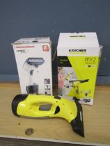 Karcher window vac (no charger) and Morphy Richards steamer both from a house clearance