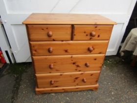 Pine 2 short over 2 long chest of drawers