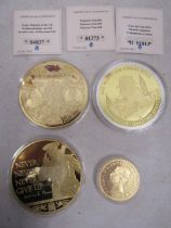 Large Churchill commemorative coins (8cm dia) and one Victoria