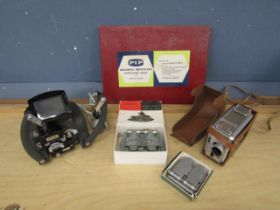 Kodak Brownie 8mm movie camera, film projector and accessories