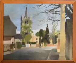 R Middlebrook,  oil on canvas street scene framed, 65 x 54cm