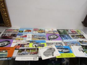 Approx 40 vintage car sales brochures