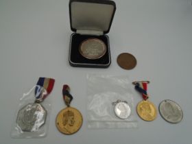 Medals etc.. a boxed National safe driving award, Corronation medal 1937 x 3, 1953 ERII coronation