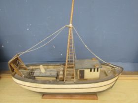 A wooden model of 'Morning Glory' ship 59x46cm
