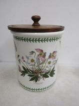 Portmeirion bread bin  with wooden lid