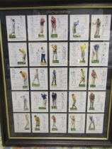 John Players golf cigarette card display 1939 44x54cm with authenticity