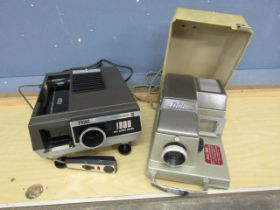 2 Vintage projectors (plugs removed for display purposes only)