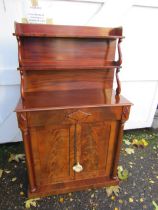 Small mahogany dresser with key H130cm W78cm D36cm approx