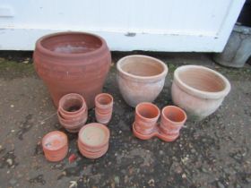 Terracotta garden pots