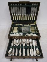 Complete cutlery canteen with drawer, unused