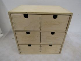 A storage box with drawers