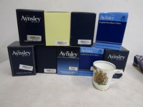 Aynsley boxed commemorative tankards