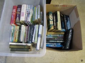 Large crate and box of novels