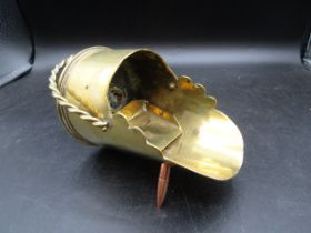 Trench art mini scuttle with bullet legs and art shovel
