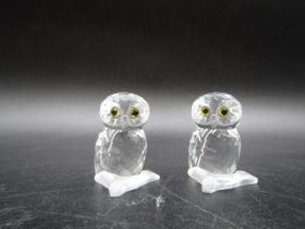 2 Swarovski owls 4.5cmH both boxed with certs