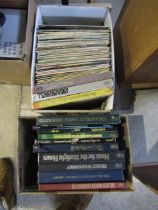 Records mostly classical and a box of tapes
