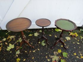 3 Mahogany wine tables