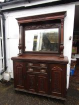 Wooden mirrored dresser