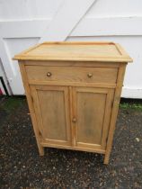 Mid century Kandya 2 door cupboard with drawer H79cm W57cm D36cm approx