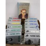 Simenon x 27 volumes in French and 'The man who wasn't Maigret- a portrait of George Simenon' by