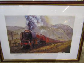Kenneth Bowen Limited edition train print, pencil signed in margin 118/250