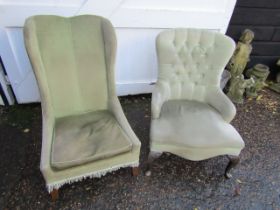 2 Upholstered bedroom chairs