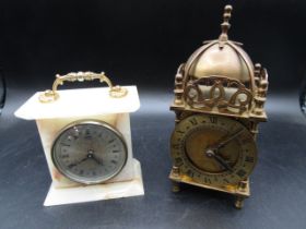 Brass self start clock and onyx battery clock