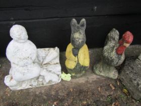 3 Concrete garden ornaments