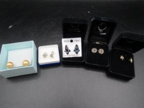 6 pairs of stud earrings to include Ola Glorie Scottish silver