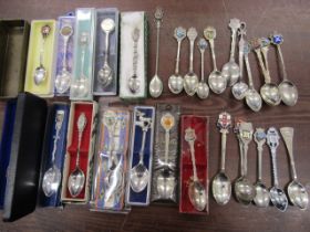 Collection of souvenir teaspoons