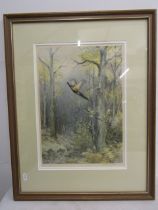 Roland Green artist proof print of game birds in flight, signed in pencil on margin 47x58cm