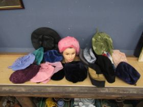 Box of vintage hats and scarfs