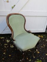 Ladies Victorian chair on castors