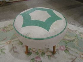 Retro Sherbourne leather stool